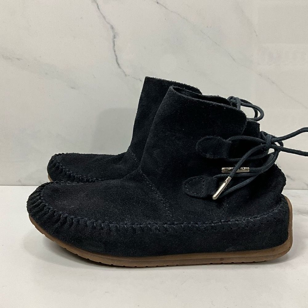 EMU AUSTRALIA Navy Blue Suede Moccasins